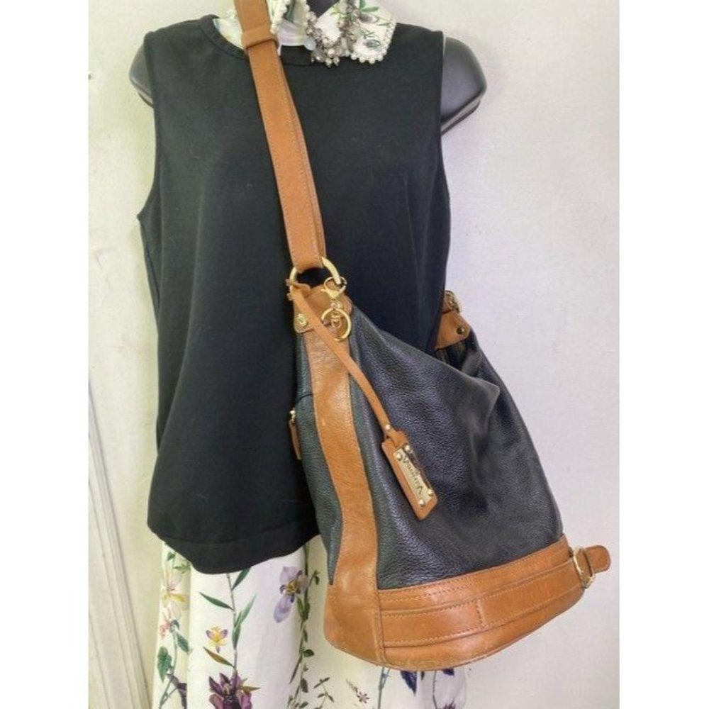 valentina black orange shoulder bag - Picture 5 of 11